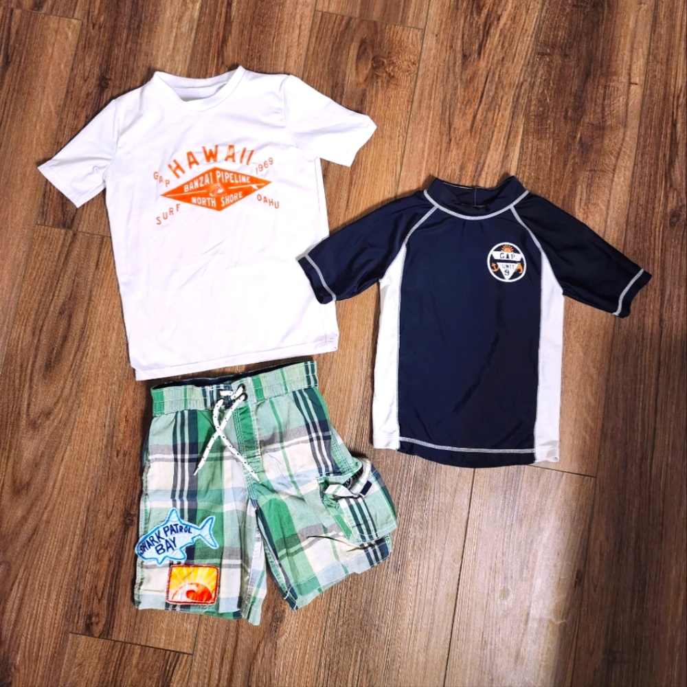 3 Piece Lot Of Boys Baby Gap Swimsuits